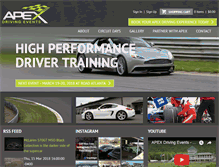 Tablet Screenshot of apexdrivingevents.com